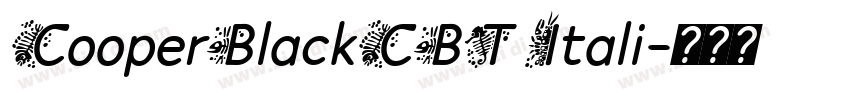 CooperBlackCBT Itali字体转换